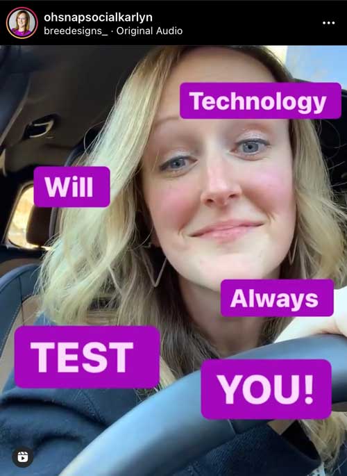 technology testing you - oh snap social
